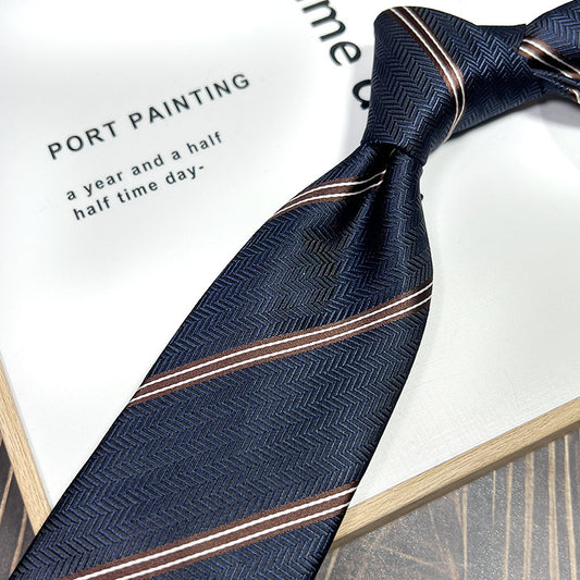 Blaue Premium Petite-Krawatte mit Blumenmuster 