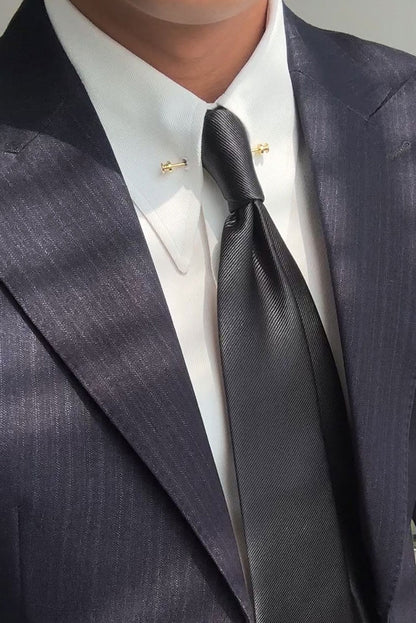 Camisa casual de algodón azul con estampado de pata de gallo