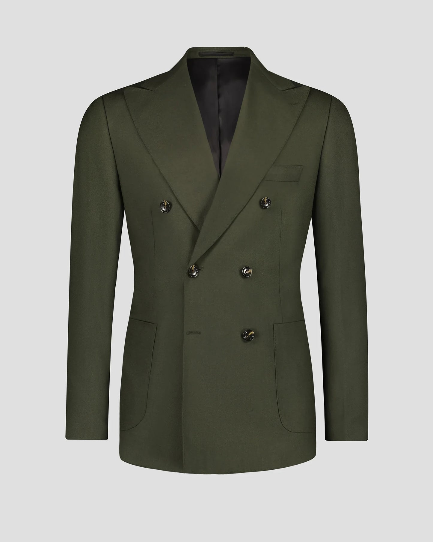 Dark Green 2-piece Peak Lapel double-breasted suit