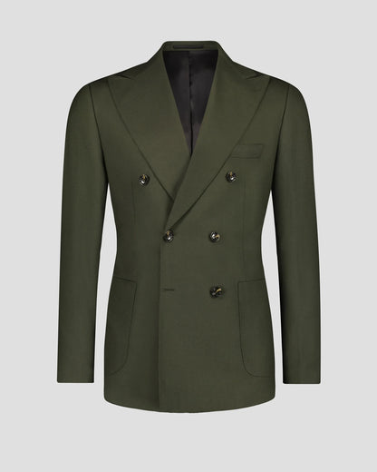 Dark Green 2-piece Peak Lapel double-breasted suit