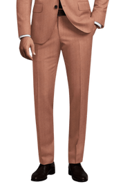 Orange Herringbone Wool Suit