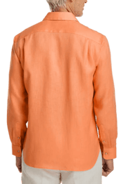 Orange Linen Classic Solid Shirt