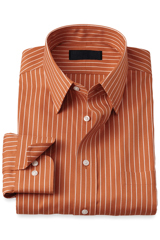 Oranges, bügelfreies Stretch-Hemd mit Streifen 