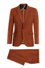 Orange Slim fit 2 piece 1-Button Suit