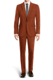 Orange Slim fit 2 piece 1-Button Suit