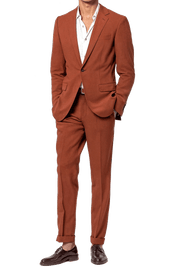 Orange Slim fit 2 piece 1-Button Suit