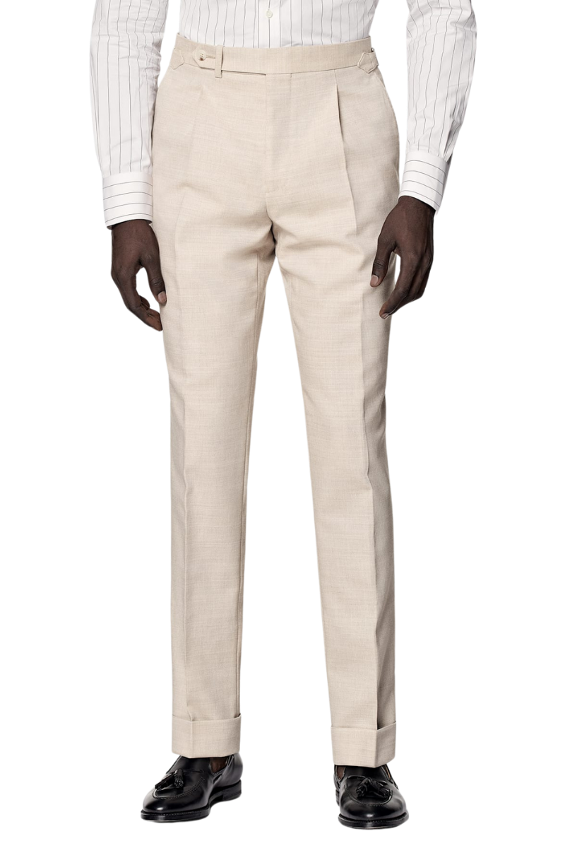 Pink 2-Button Wool Single Breasted Suit