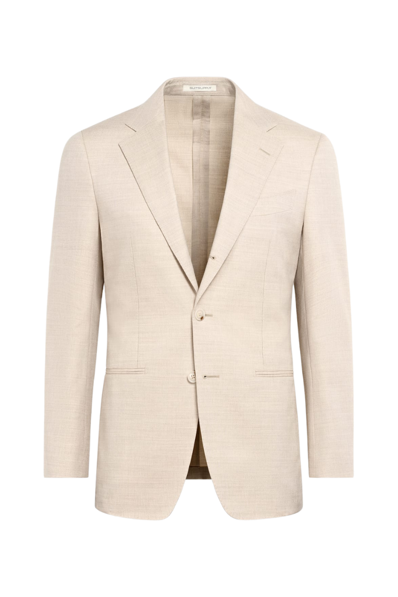 Pink 2-Button Wool Single Breasted Suit