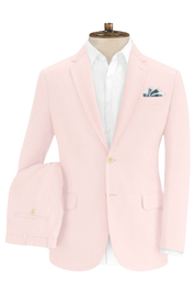 Pink Cotton Stretch Suit