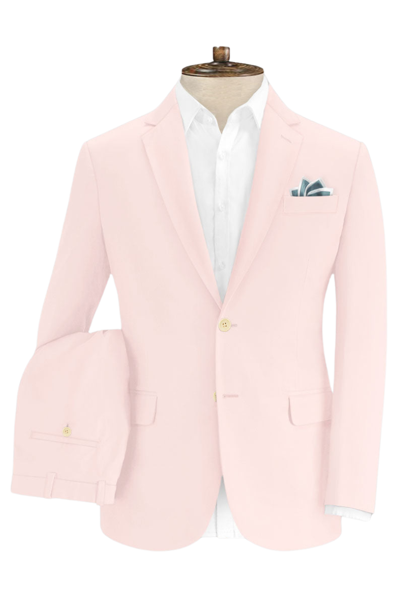 Pink Cotton Stretch Suit