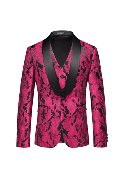 Pink Flower Plants Premium 3-Piece Suit