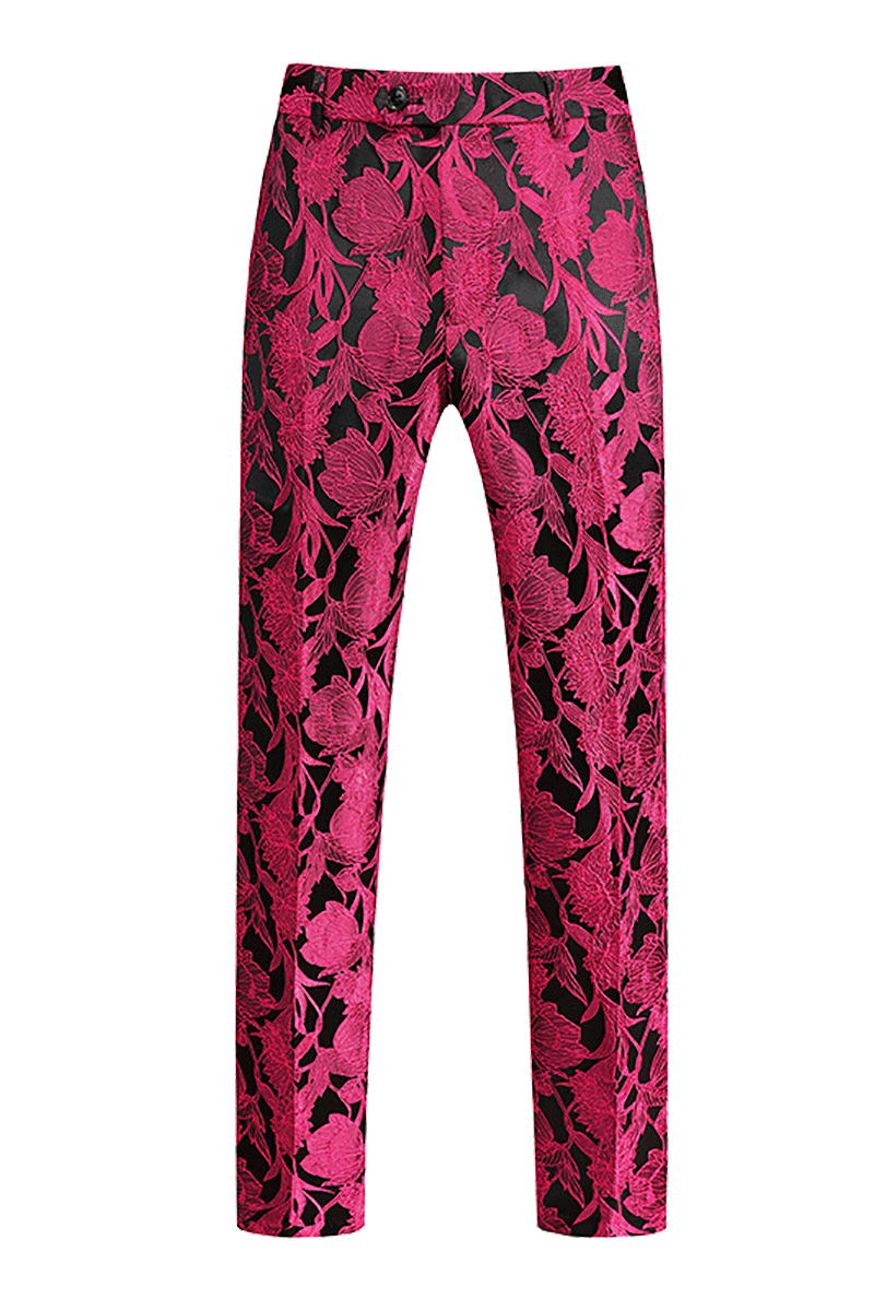 Pink Flower Plants Premium 3-Piece Suit