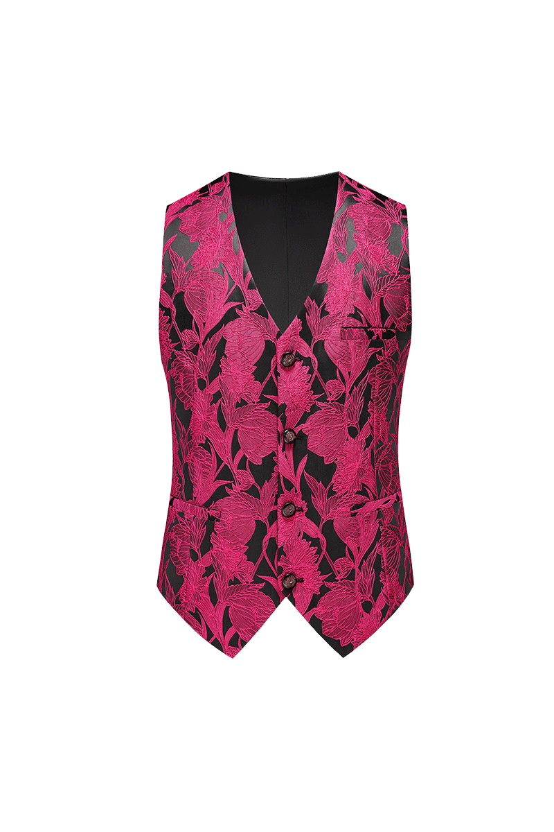 Pink Flower Plants Premium 3-Piece Suit