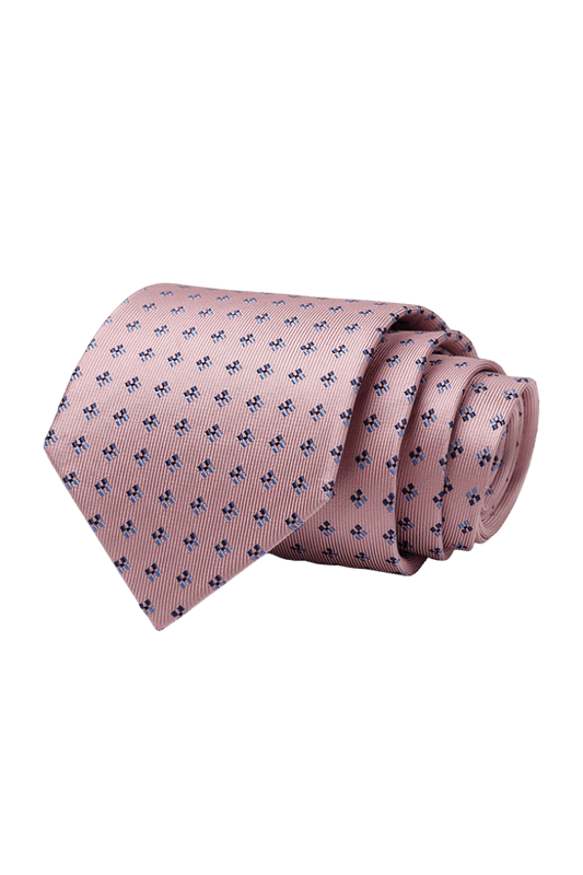 Rosa, formelle Partykrawatte mit Pflaumenblütenmotiv 