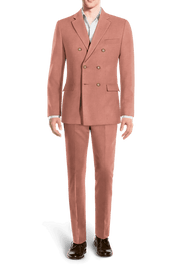 Pink Linen Double Breasted Suit