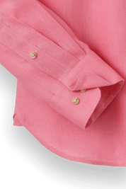 Pink Linen Classic Solid Shirt