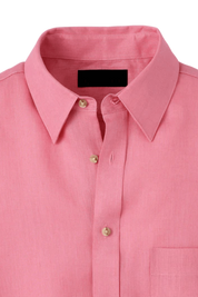 Pink Linen Classic Solid Shirt