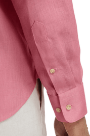 Pink Linen Classic Solid Shirt