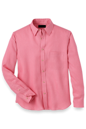 Pink Linen Classic Solid Shirt