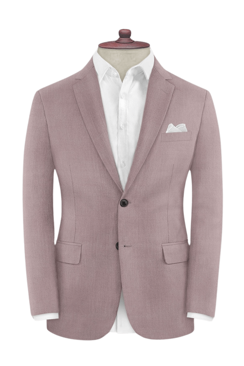 Pink Solid 2-Button Suit