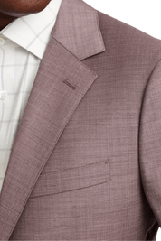 Pink Wool 2-button Notch Lapel Single Breasted Jacket