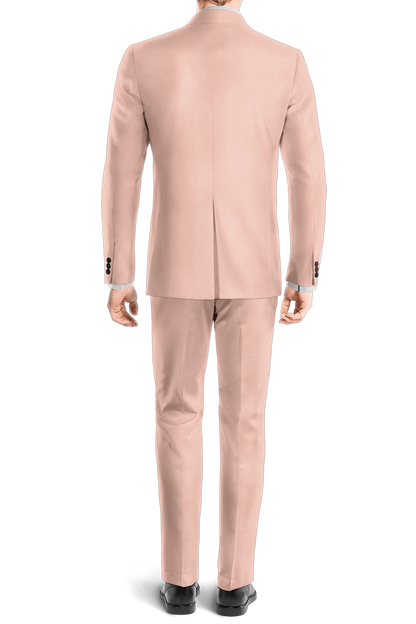 Rosa, schmal geschnittener, zweiteiliger Anzug mit 2 Knöpfen