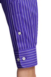 Purple Stretch Non-Iron Stripe Formal Shirt