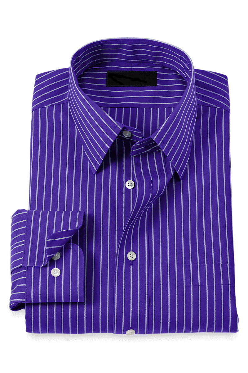 Purple Stretch Non-Iron Stripe Formal Shirt