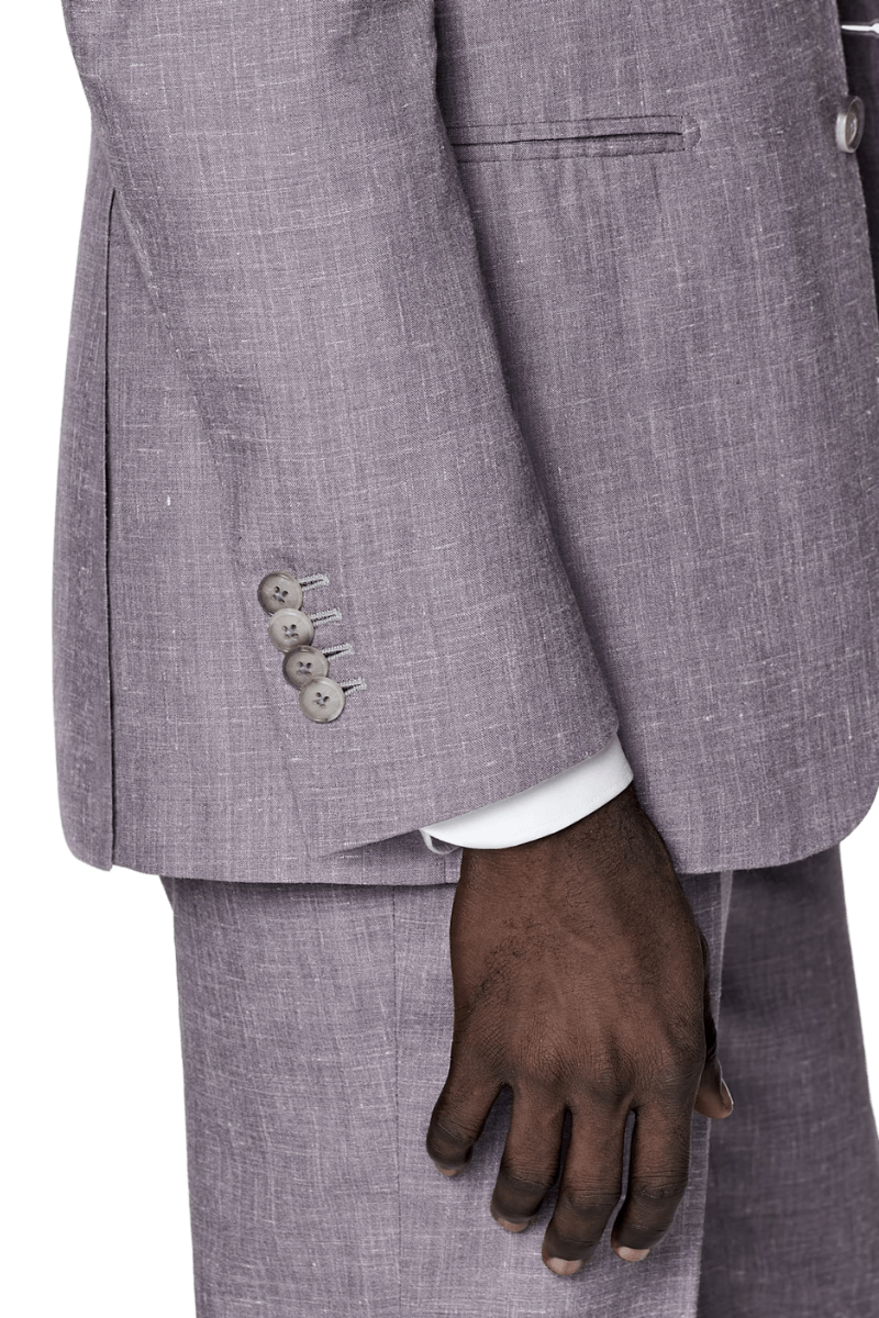 Purple Wool Single Breasted 3-Piece Suit