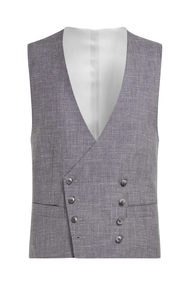 Purple Wool Single Breasted 3-Piece Suit