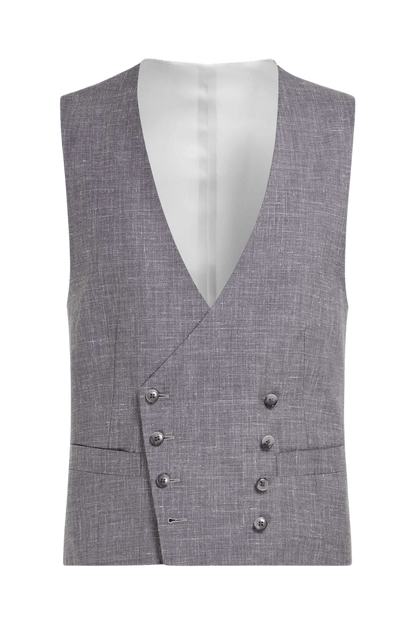 Purple Wool Single Breasted 3-Piece Suit