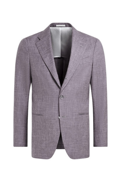 Purple Wool Single Breasted 3-Piece Suit