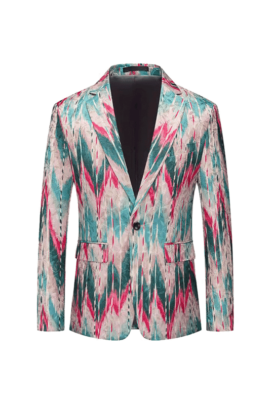 Rainbow 1-Button Single Breasted Modern Fit Jacket