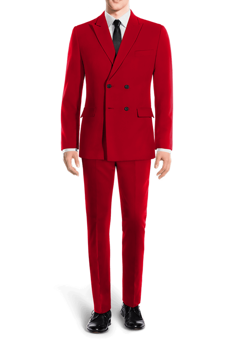 Red Double Breasted 3-Piece Suit