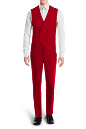 Red Double Breasted 3-Piece Suit