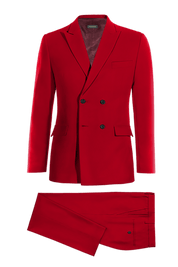 Red Double Breasted 3-Piece Suit