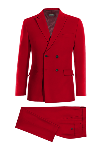 Red Double Breasted 3-Piece Suit