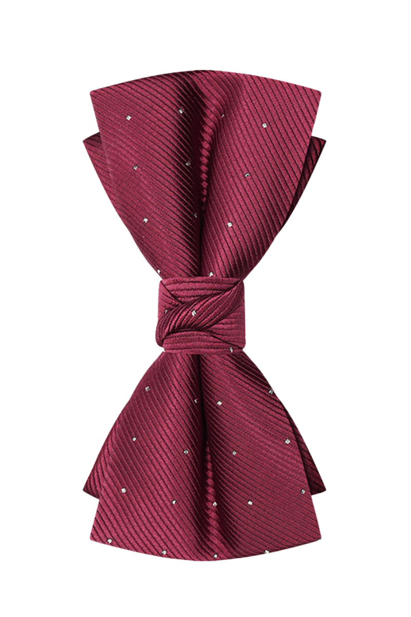 Red Elegant Polka Dots Pre-Tied Bow Tie