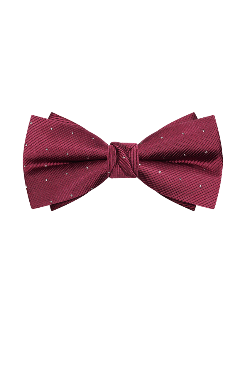 Red Elegant Polka Dots Pre-Tied Bow Tie