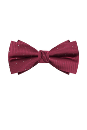 Red Elegant Polka Dots Pre-Tied Bow Tie