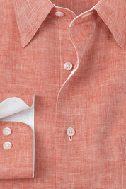 Red Non-Iron Linen Dres Shirt