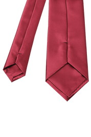 Red Smooth Satin Solid Tie