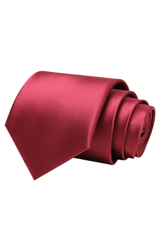 Rote Krawatte aus glattem Satin 