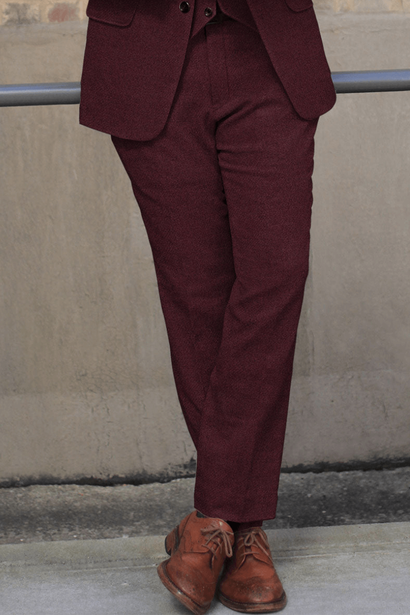 Red Tweed 3-Piece Suit