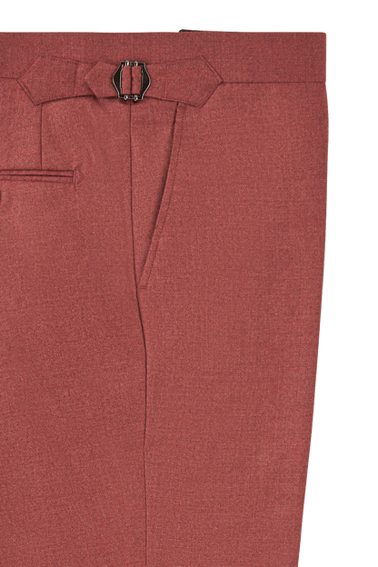 Red Twill 2-Button Suit