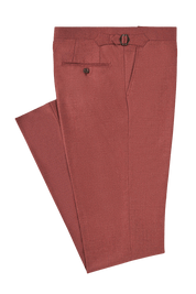 Red Twill 2-Button Suit