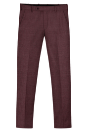 Red Wool Silk Linen Suit