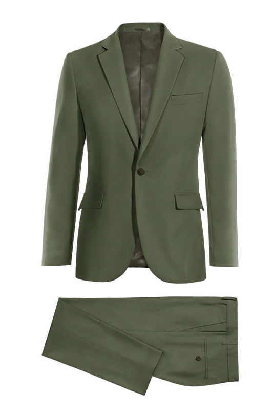 Sage Green Slim fit 2 piece 1-Button Suit