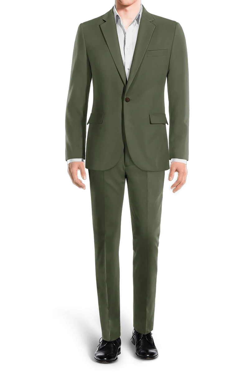 Sage Green Slim fit 2 piece 1-Button Suit