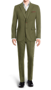 Sage Green Slim fit 3 piece 2-Button Suit